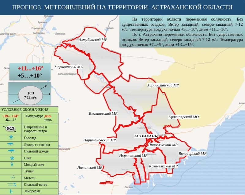 Оперативный ежедневный сводный прогноз вероятности возникновения чрезвычайных ситуаций на территории Астраханской области на 24 октября 2024 г.