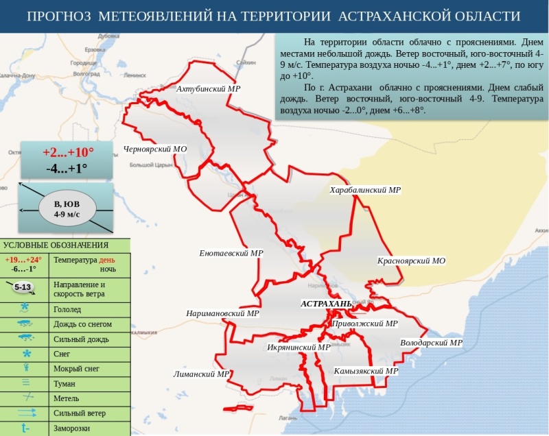 Оперативный ежедневный сводный прогноз вероятности возникновения чрезвычайных ситуаций на территории Астраханской области на 14 ноября 2024 г.